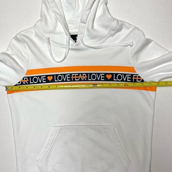 Converse Women’s White|Orange Love The Progress Pullover Hoodie Sz M - Picture 6 of 9